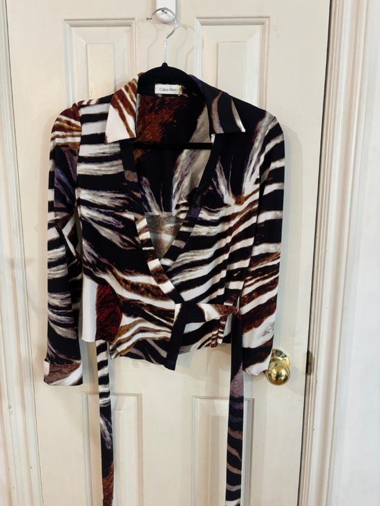 Calvin Klein Tops - vintage early 2000s Calvin Klein wrap top *accepting offers